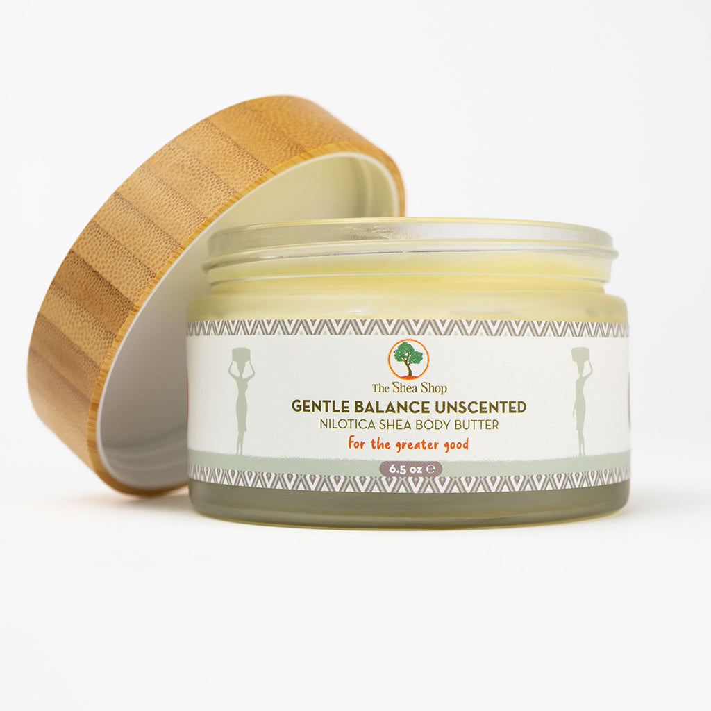 Gentle Balance Bundle: Nilotica Shea Body Butter 6.5oz + Bath & Body Oil 120ml - The Shea Shop