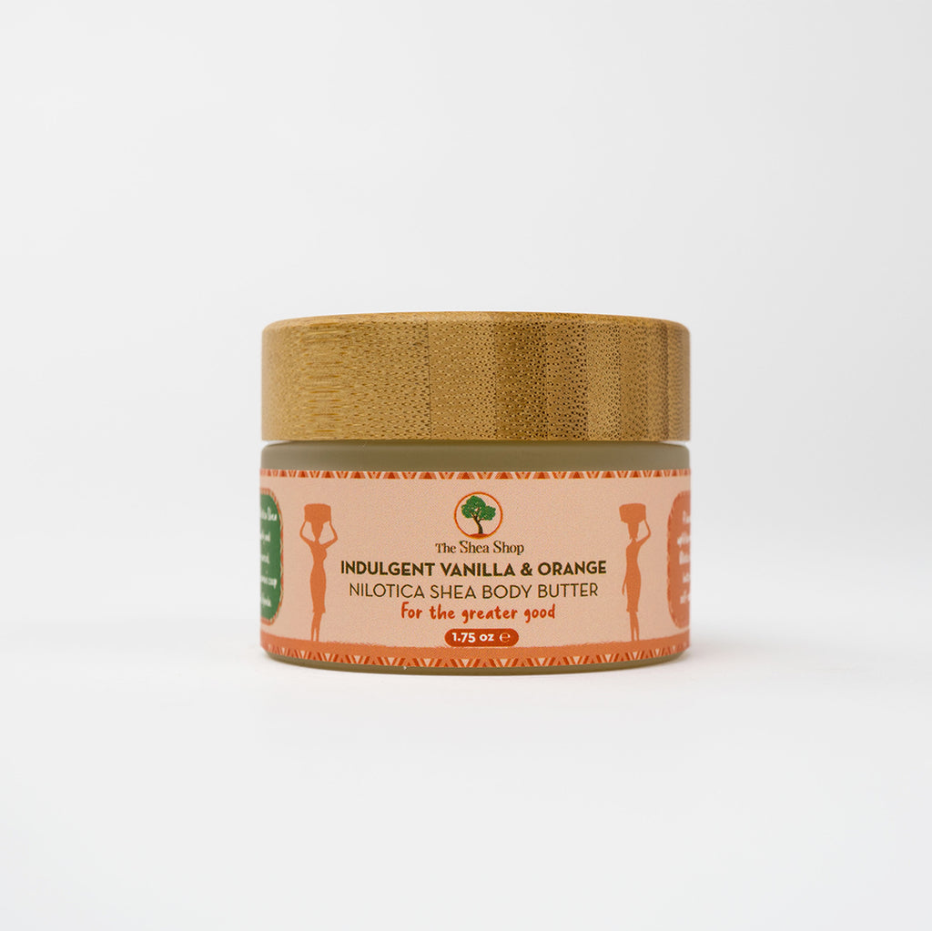 Indulgent Vanilla & Orange Nilotica Shea Body Butter 1.75oz - The Shea Shop